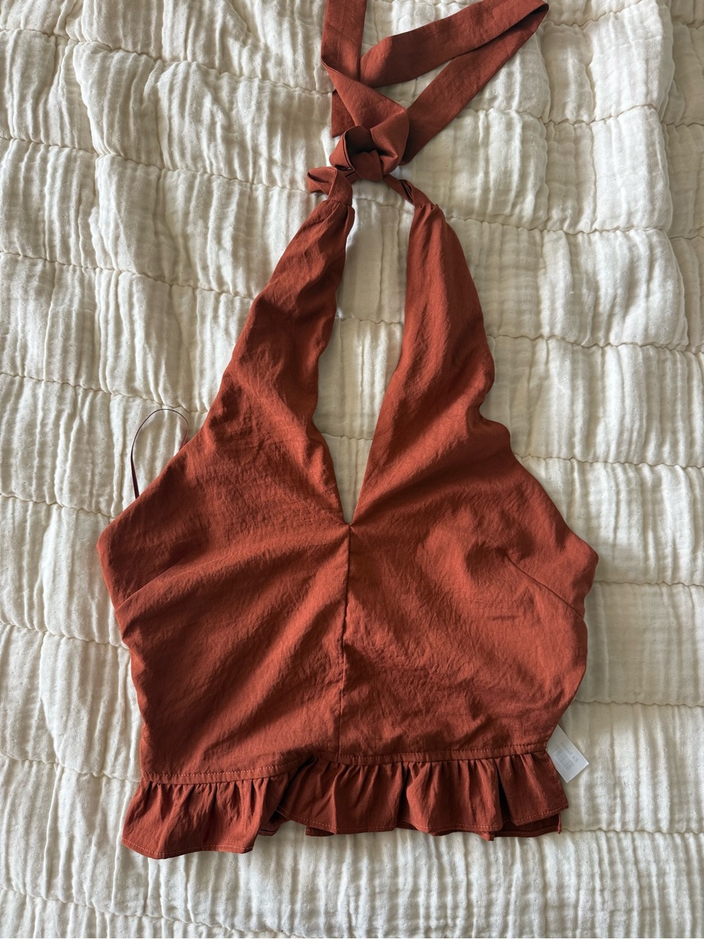 Halter top with Ruffle Hem